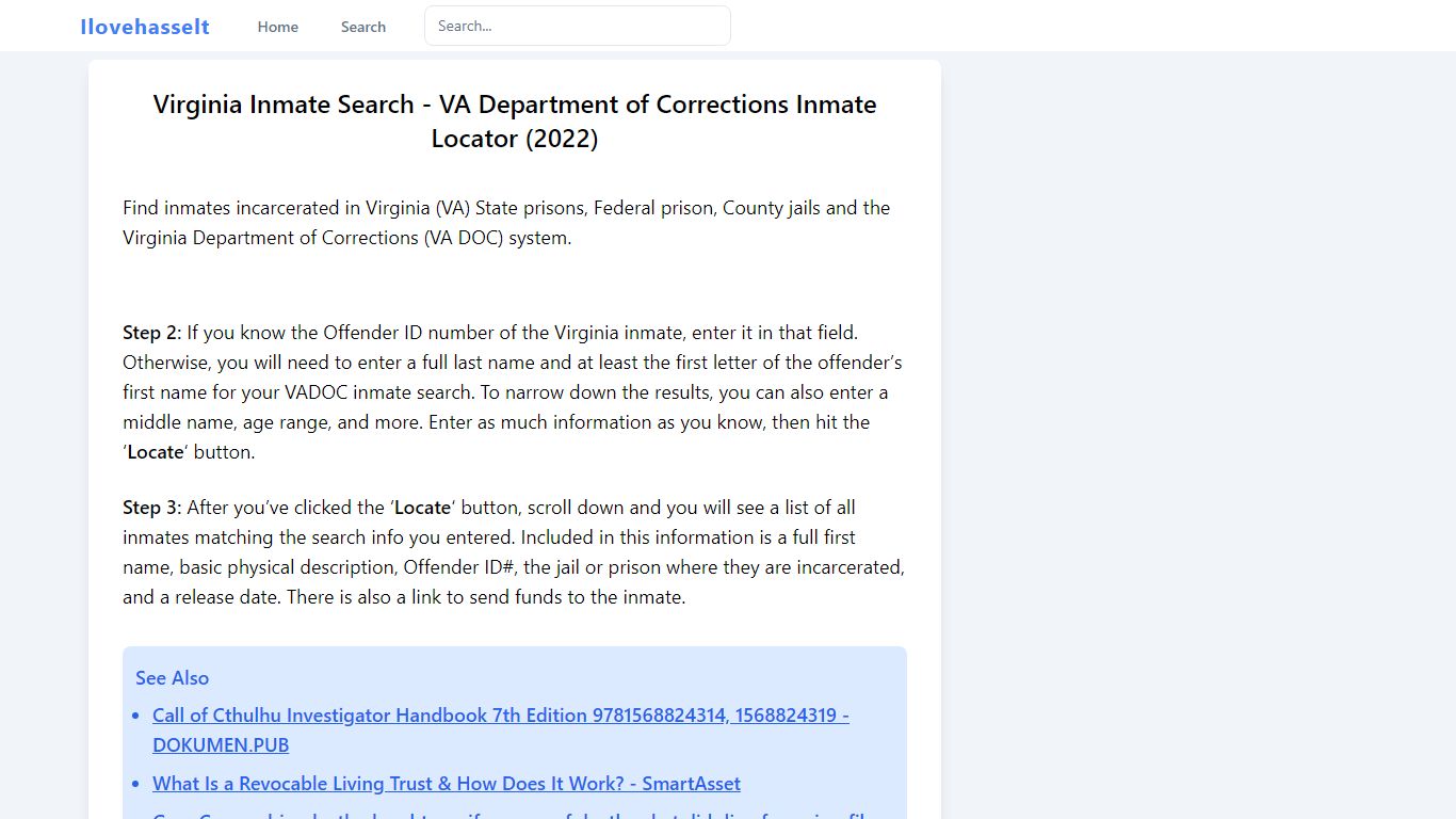 Virginia Inmate Search - VA Department of Corrections Inmate Locator (2022)